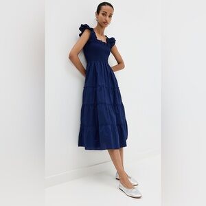 Hill House The Ellie Nap Dress - Navy Poplin